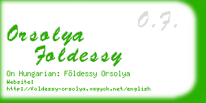 orsolya foldessy business card